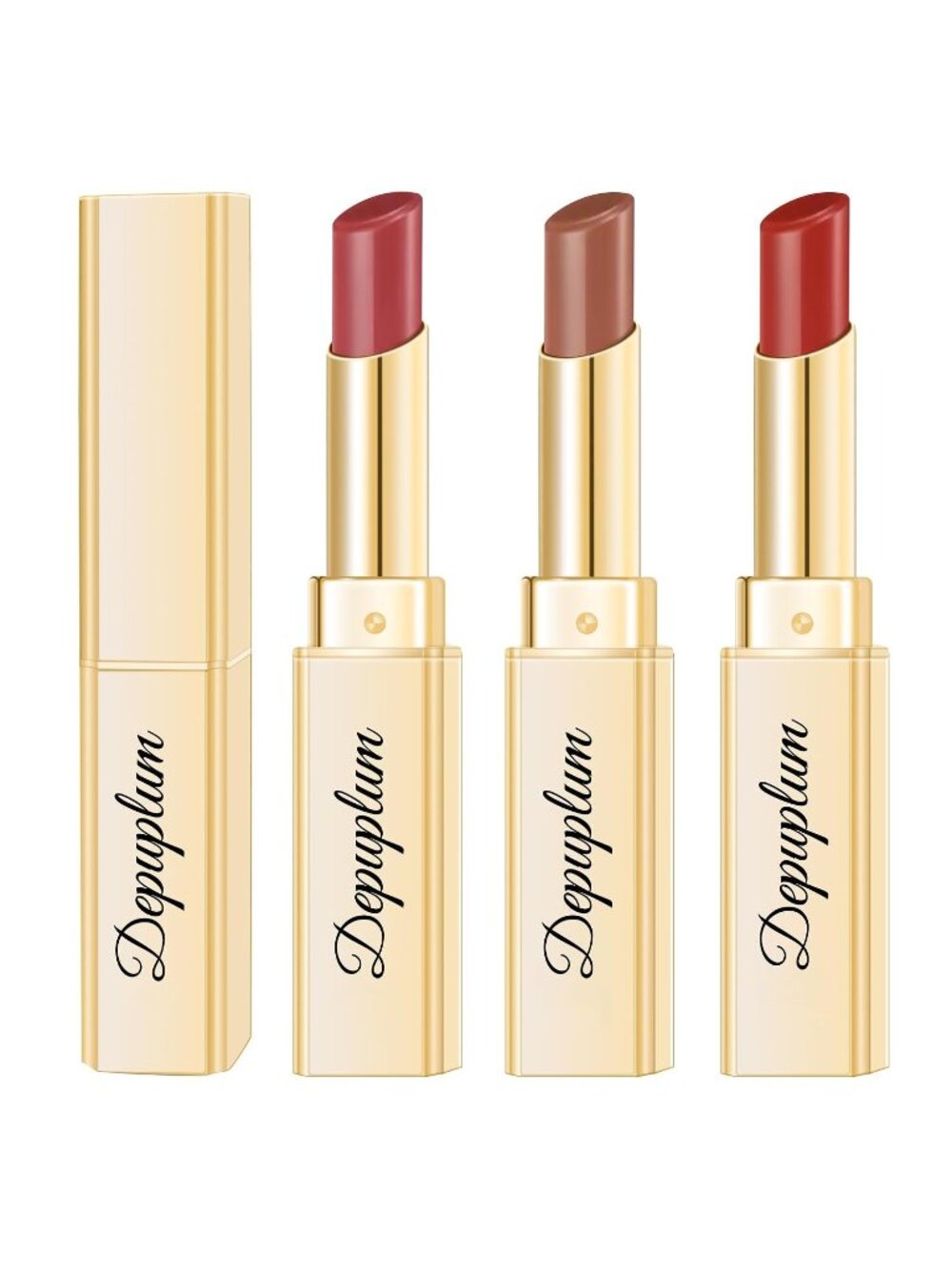Women's DM68/72/101 3Pcs Glow Reviver Moisture Lip Gloss Creamy Tinted Lip Balm